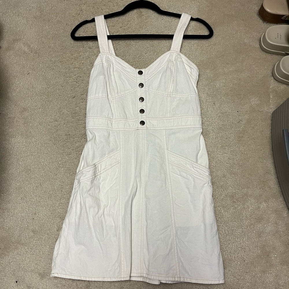 Denim corset stitching dress